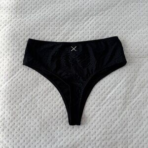 BOUTINE LA HIGH WAISTED SWIM BLACK CHEEKY BOTTOM SIZE S
